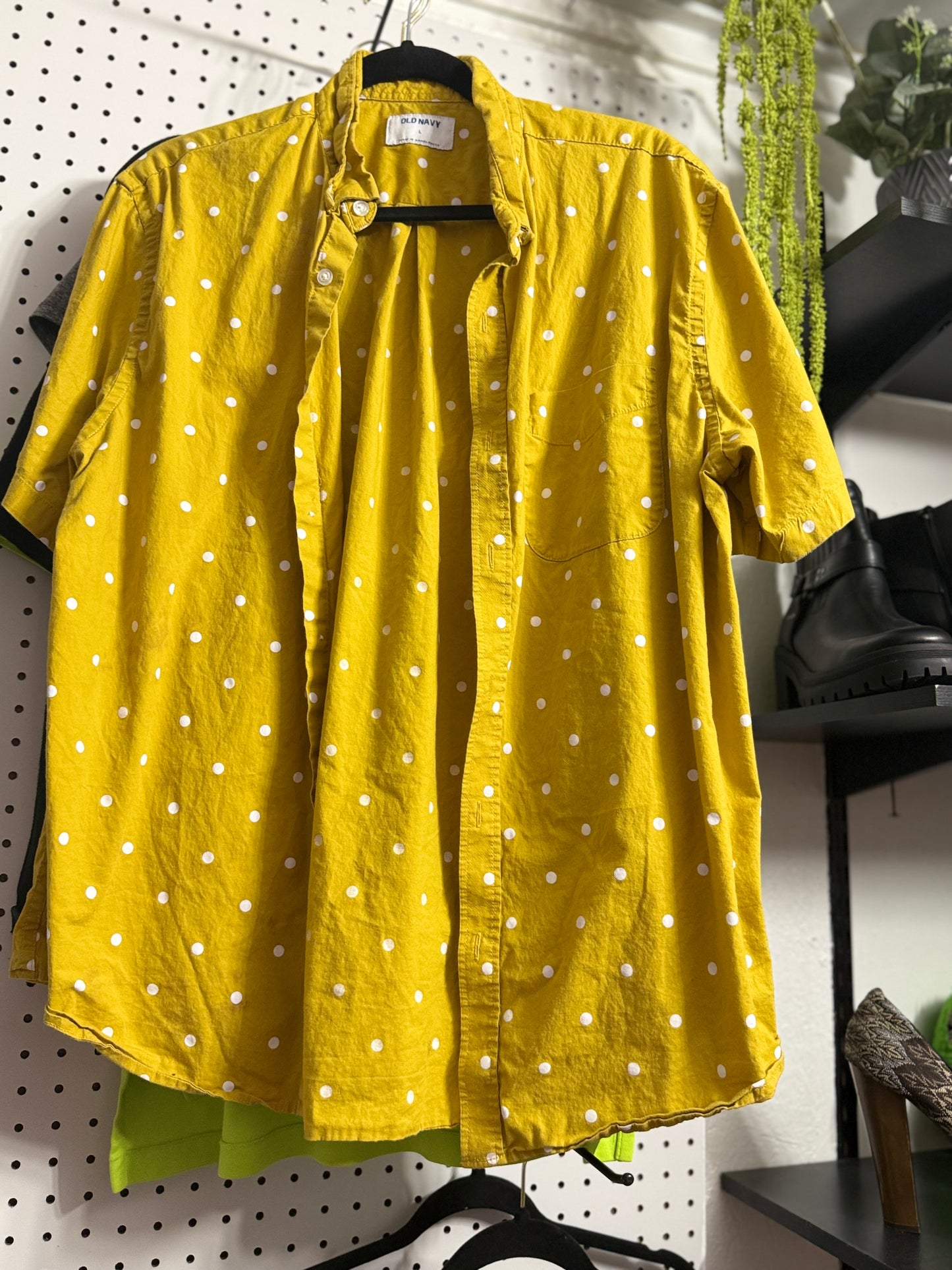Yellow button up