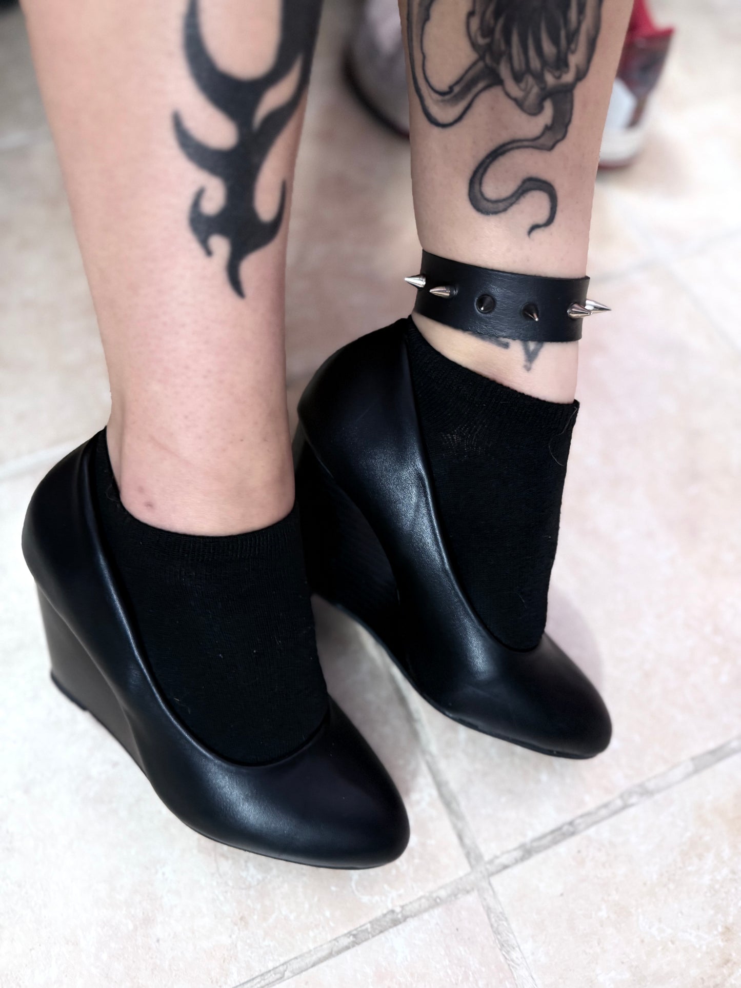Black platform heels