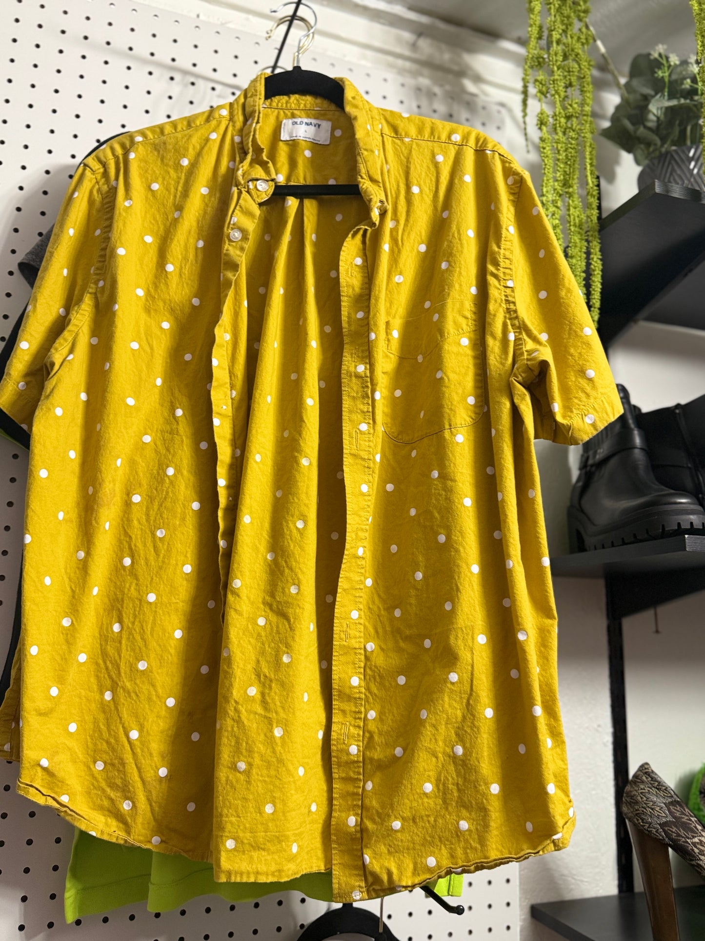 Yellow button up