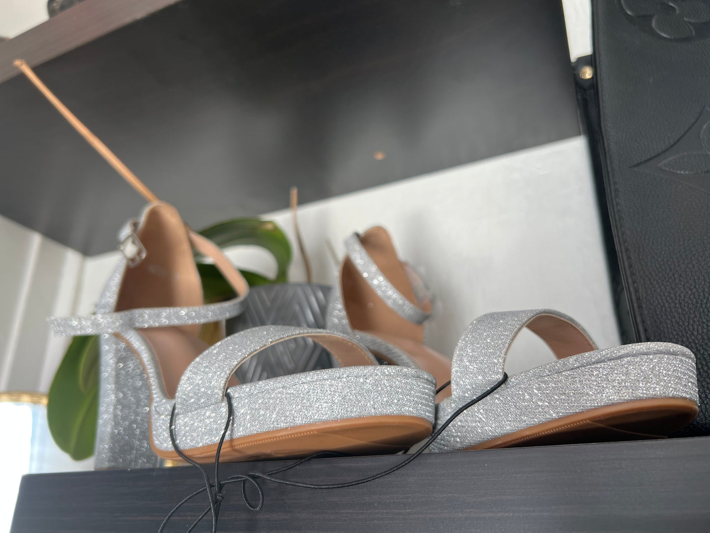 Sliver Glitter Heels