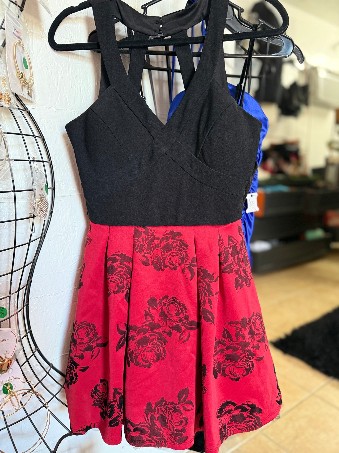 red and black Dress