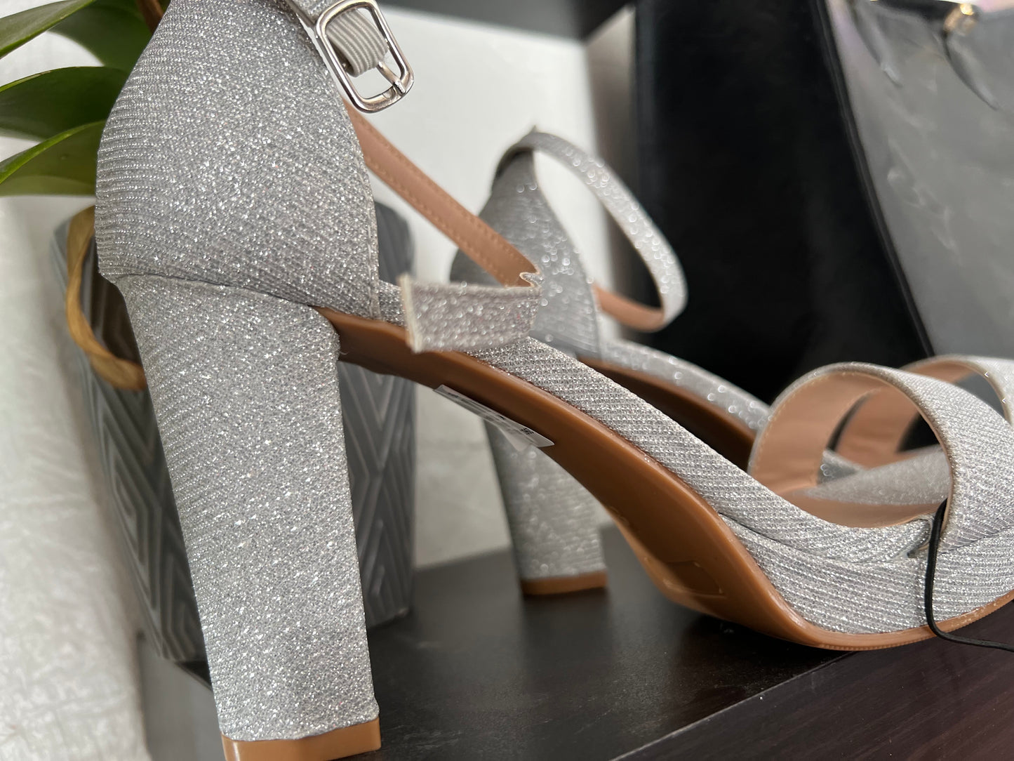 Sliver Glitter Heels