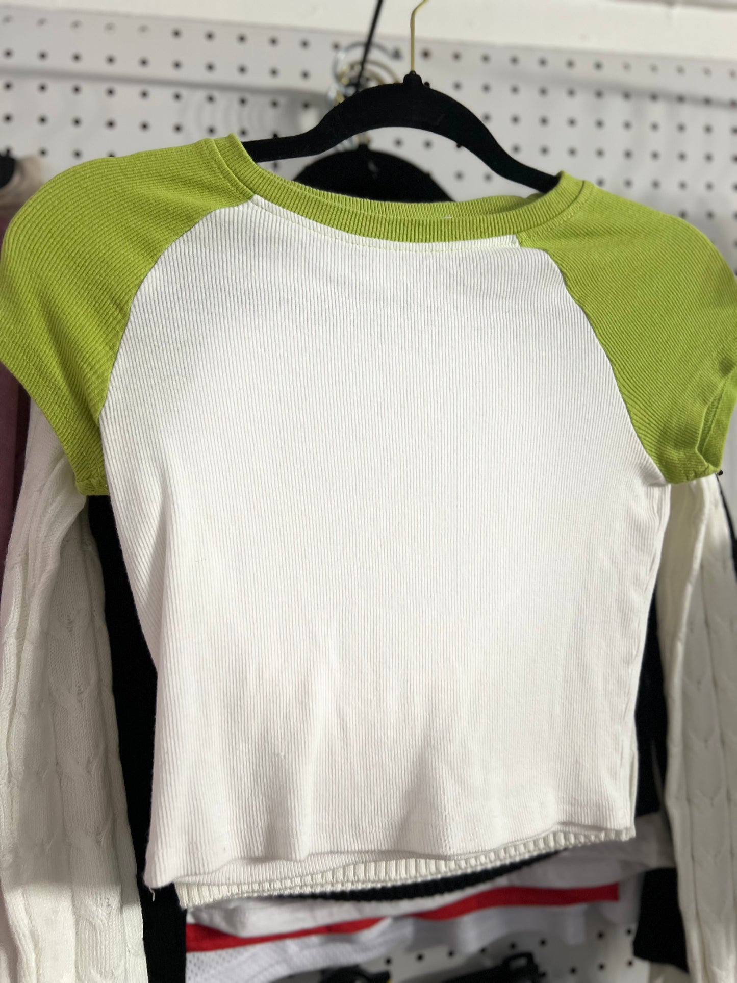 White & agree Crop Top