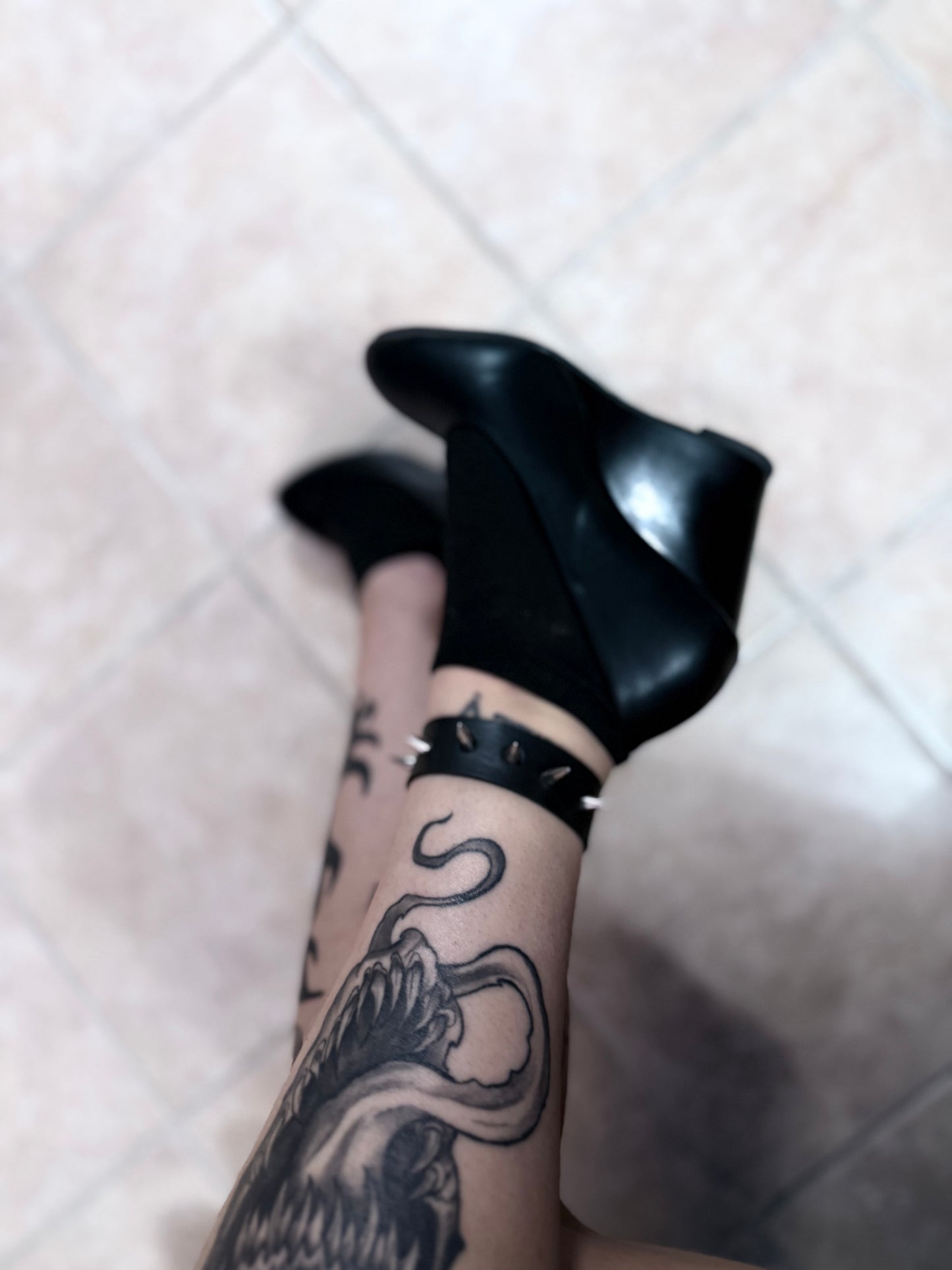 Black platform heels