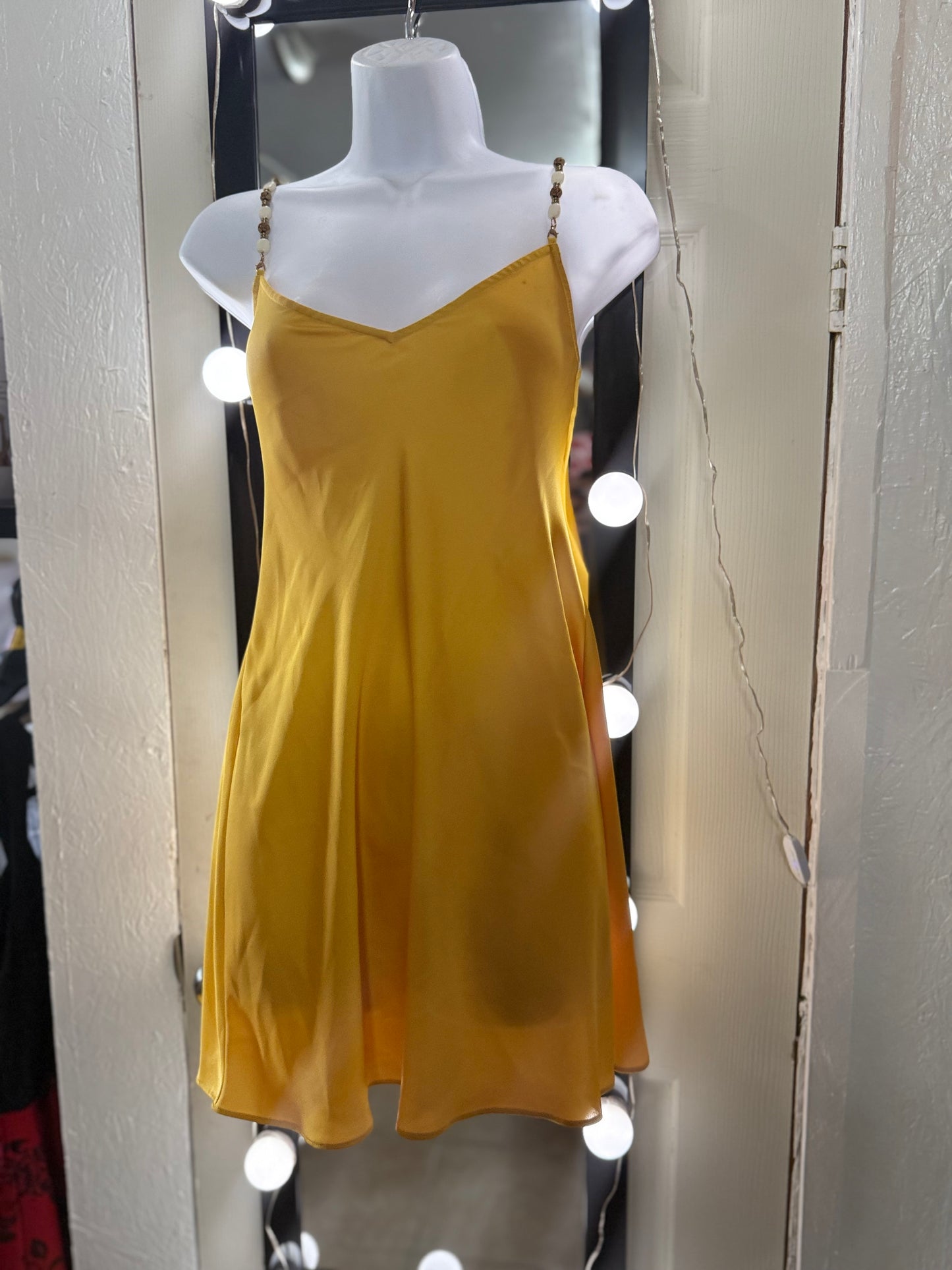 Yellow rose beaded Dress