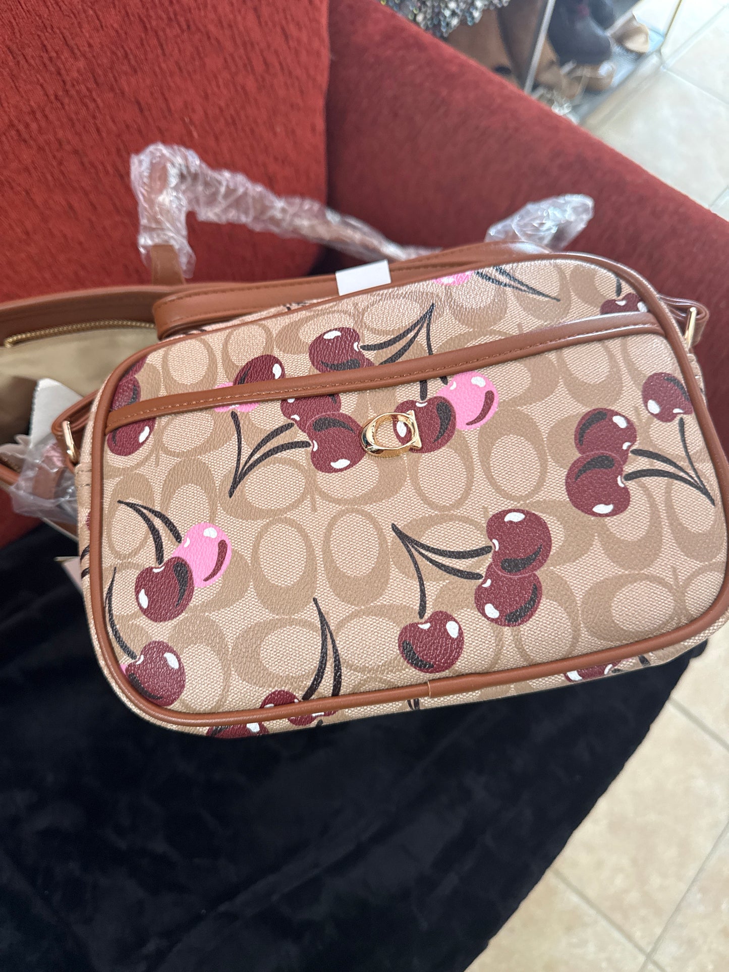 Cherry Purse 3 Piece Set