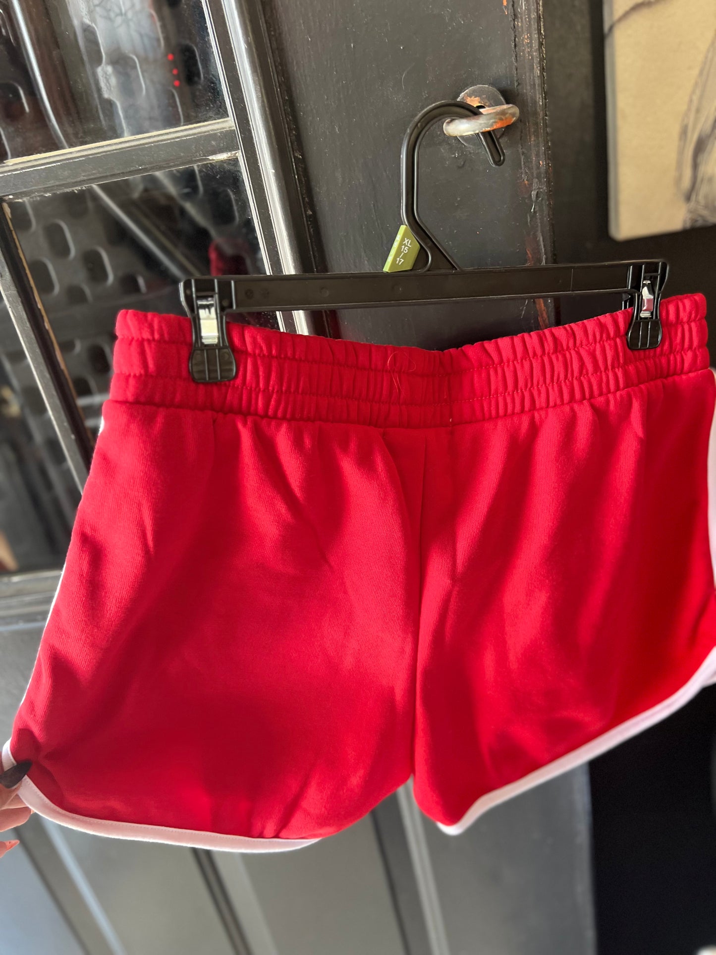 Red La shorts