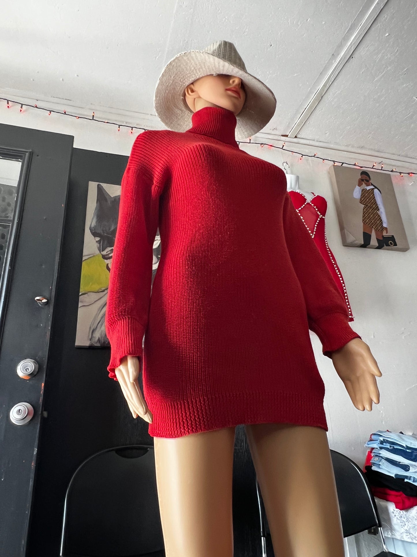 Red Sweater Dress