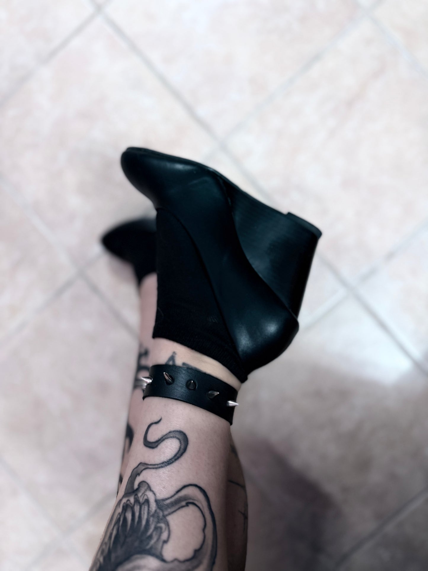 Black platform heels